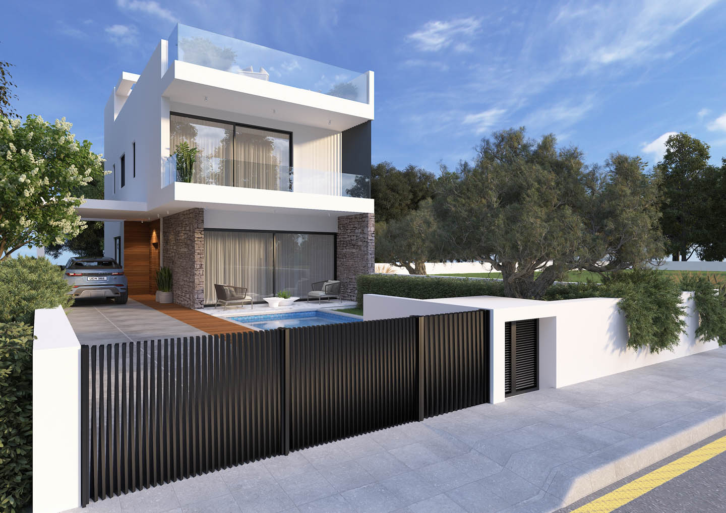 Luxury 3-Bedroom Villa with a Private Leisure Area and the Option of a Roof Garden