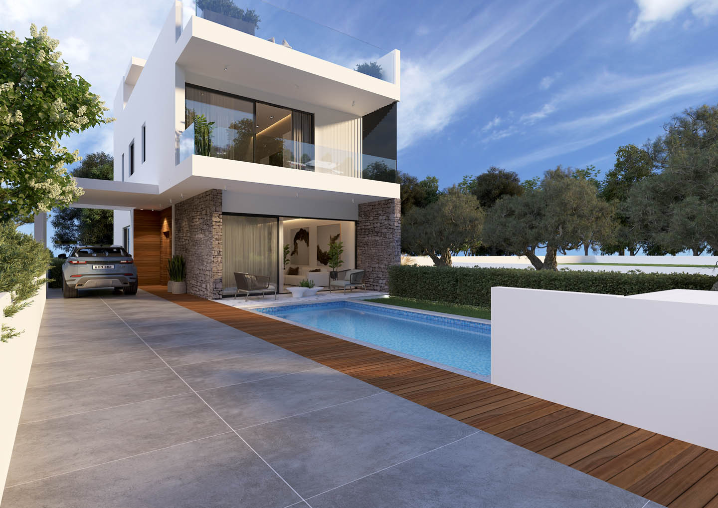 Luxury 3-Bedroom Villa with a Private Leisure Area and the Option of a Roof Garden