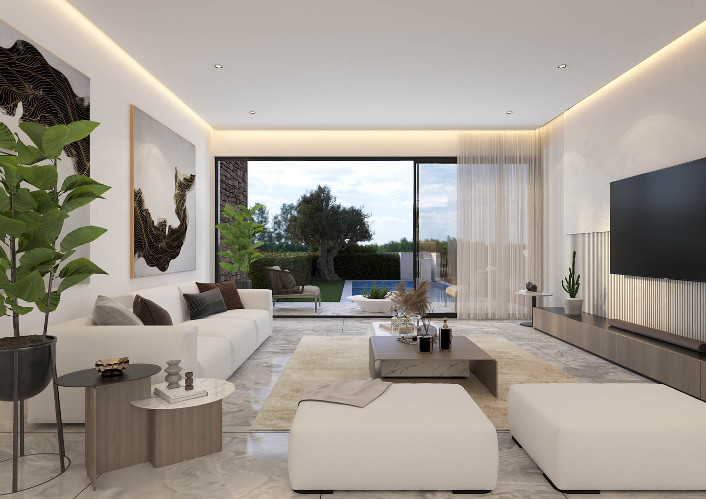 Luxury 3-Bedroom Villa with a Private Leisure Area and the Option of a Roof Garden