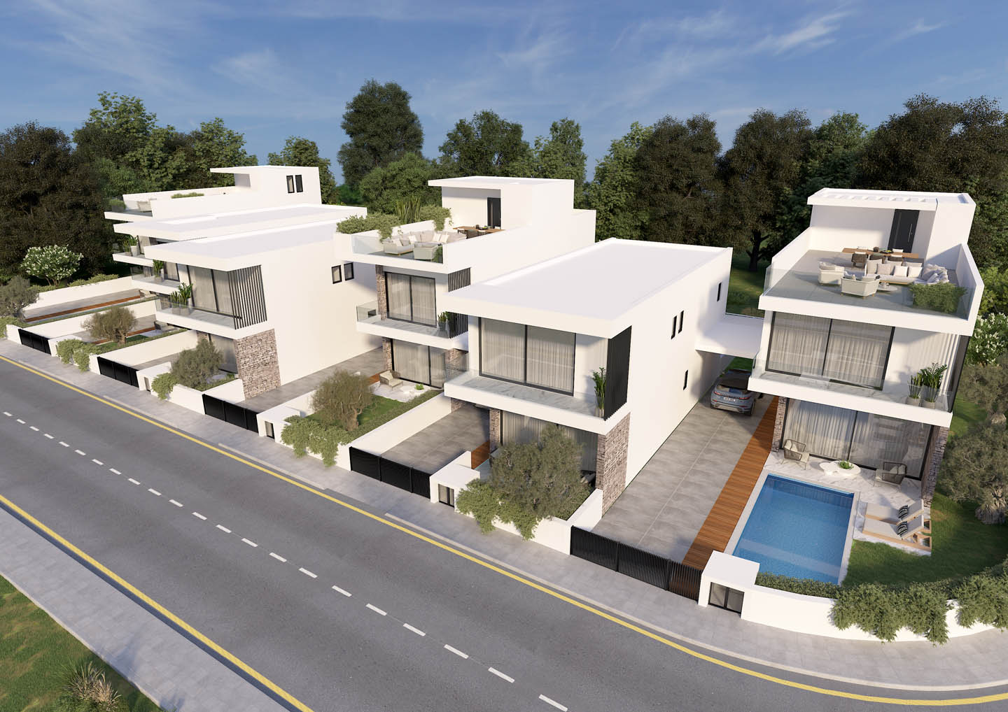 Luxury 3-Bedroom Villa with a Private Leisure Area and the Option of a Roof Garden