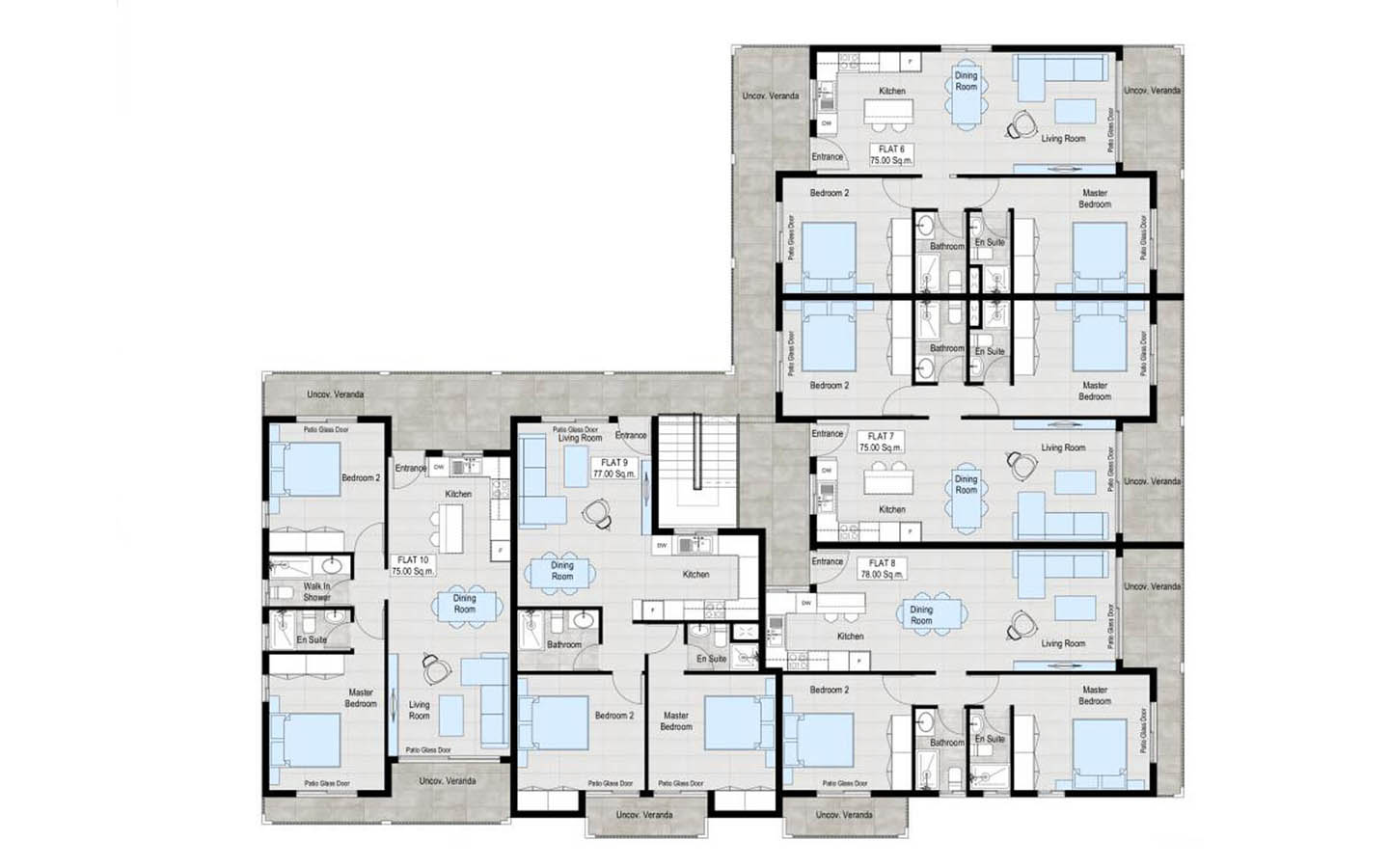 2-Bedroom Sea view apartment close to beach