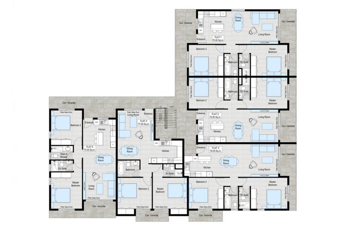 2-Bedroom Sea view apartment close to beach