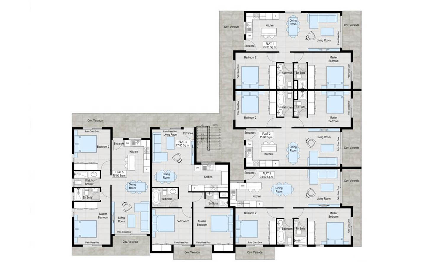 2-Bedroom Sea view apartment close to beach