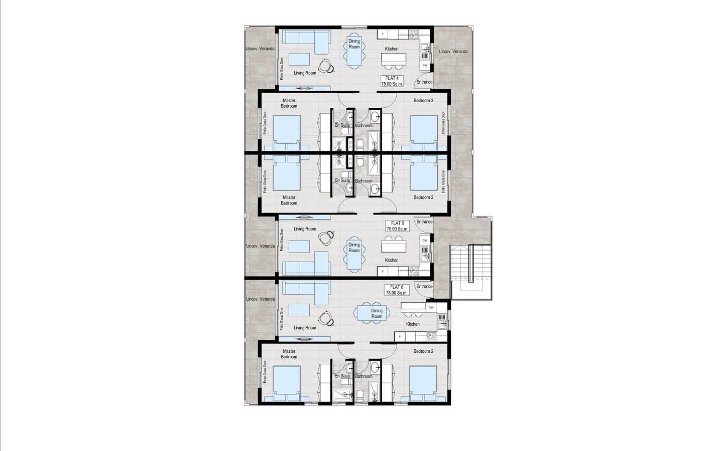 2-Bedroom Sea view apartment close to beach