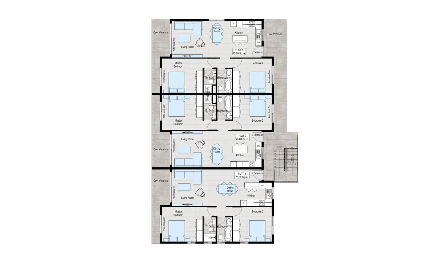 2-Bedroom Sea view apartment close to beach