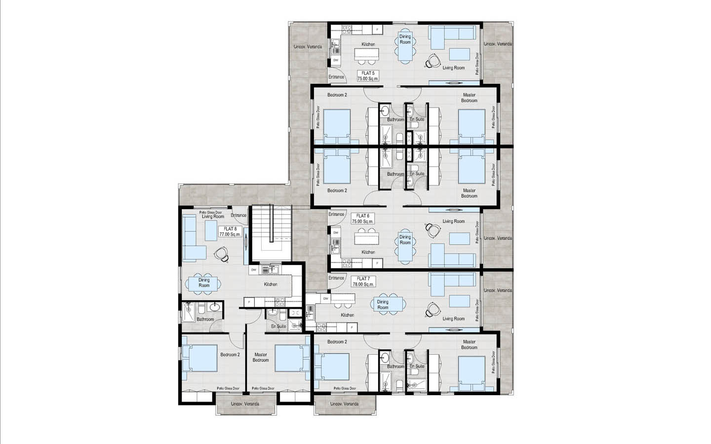 2-Bedroom Sea view apartment close to beach