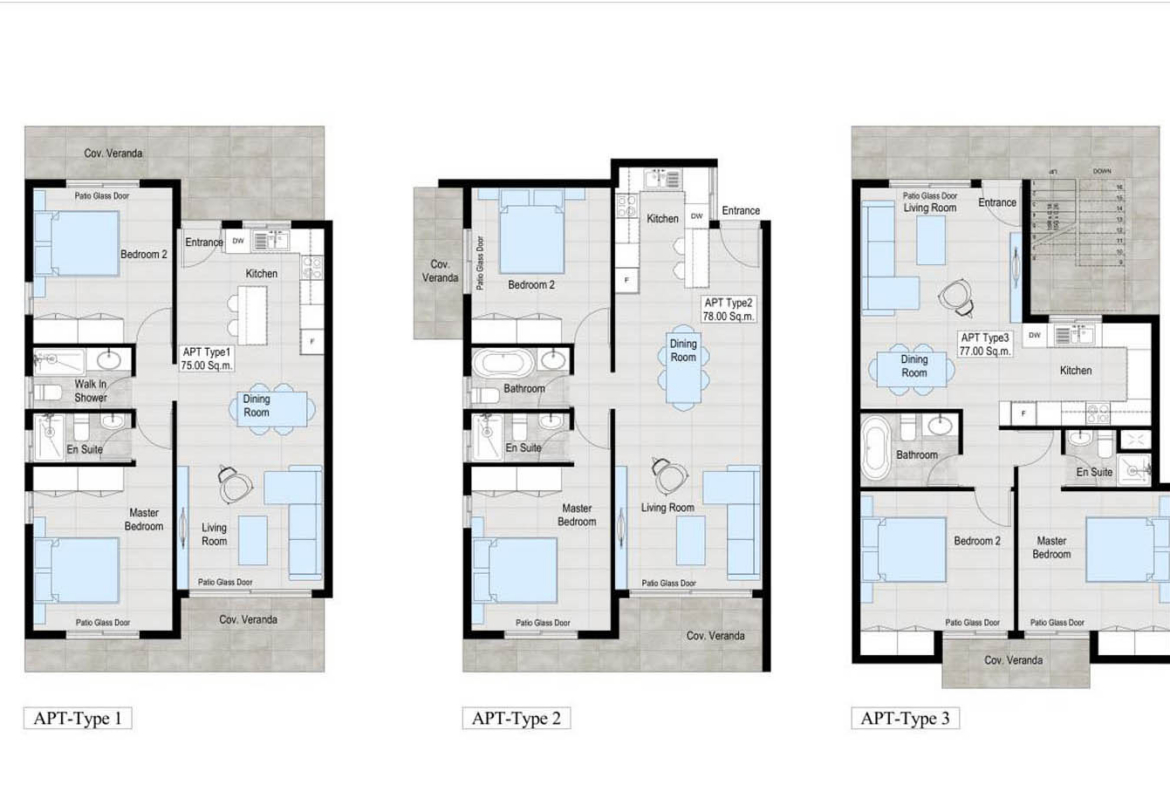 2-Bedroom Sea view apartment close to beach
