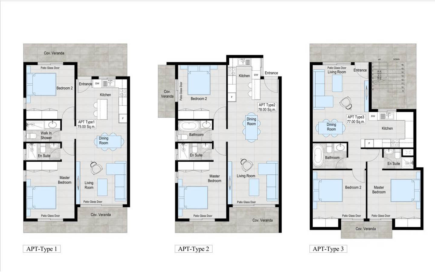 2-Bedroom Sea view apartment close to beach