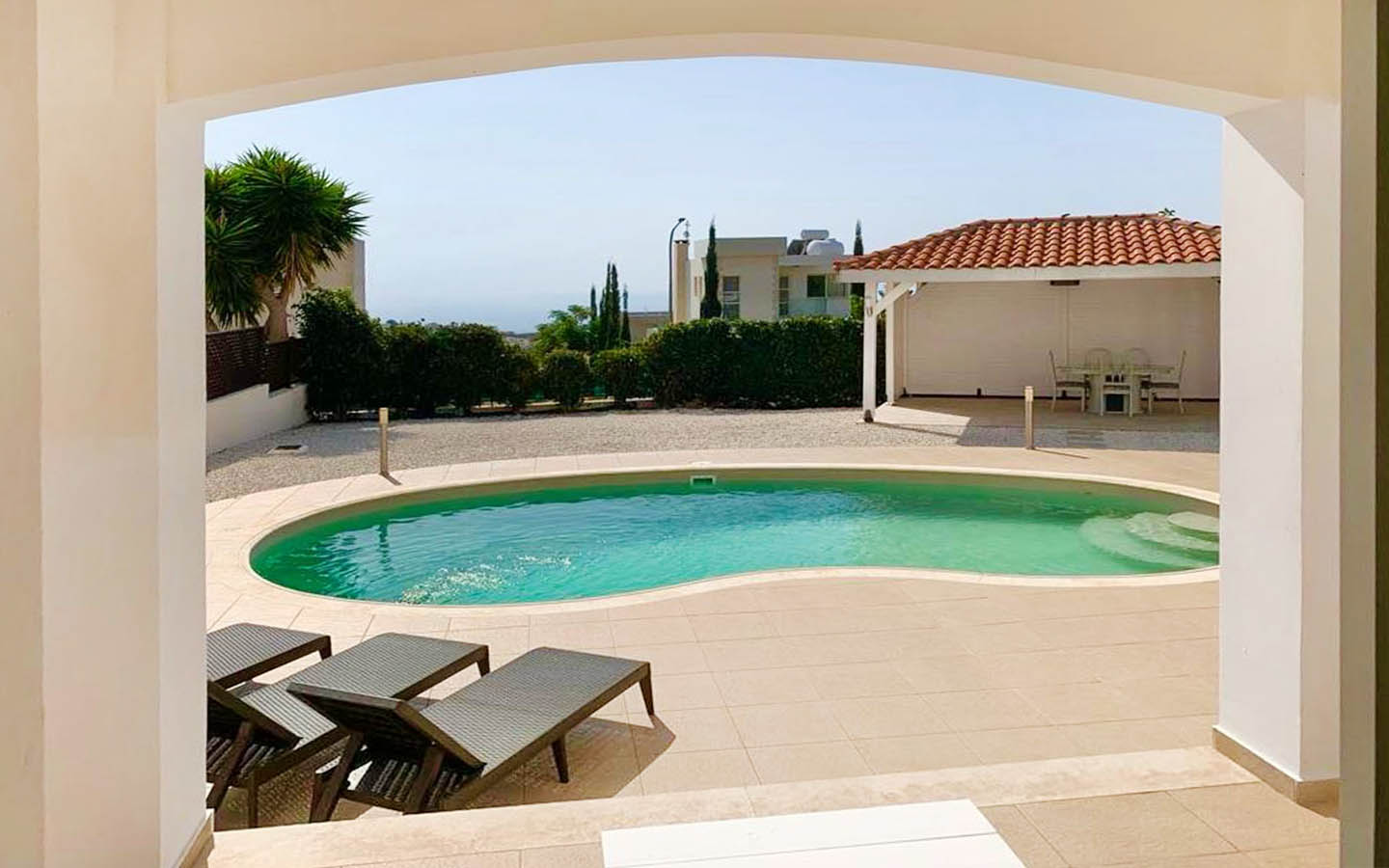 key-ready-villa-cyprus-property-for-sale-pool-sea-views9 3-Bedroom Villa with a Distinctive Architectural Feature