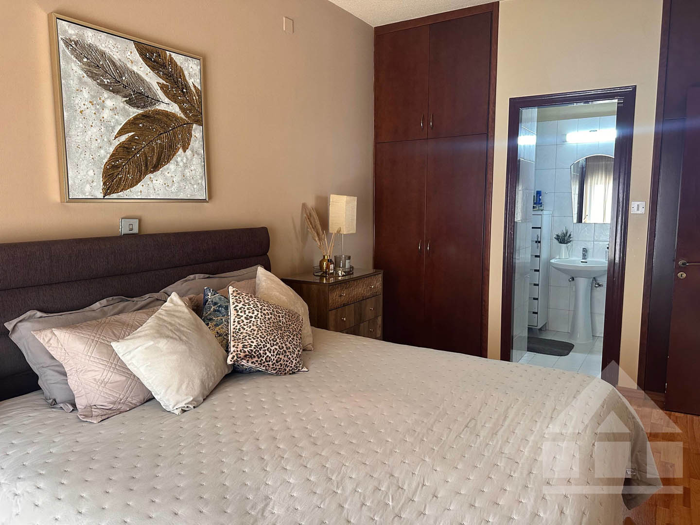 new-house-for-sale-larnaca-cyprus9 3-Bedroom House with a Cozy Internal Courtyard and Covered Veranda