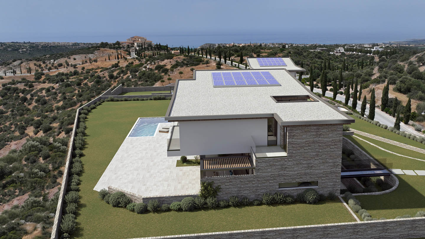 new-sea-view-villa-property-for-sale-paphos-cyprus-golf-course-Sea view 5-Bedroom Villa with a Private Pool on Golf Course