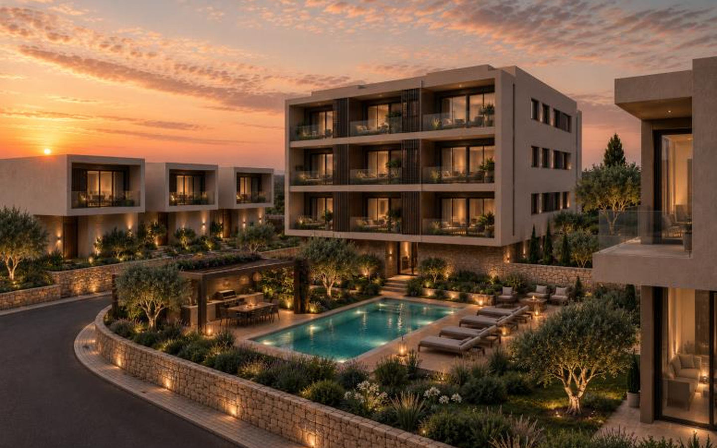 01_Exterior_New-apartment-for-sale-paphos-cyprus Spacious Contemporary 2-Bedroom Apartment with High Ceilings