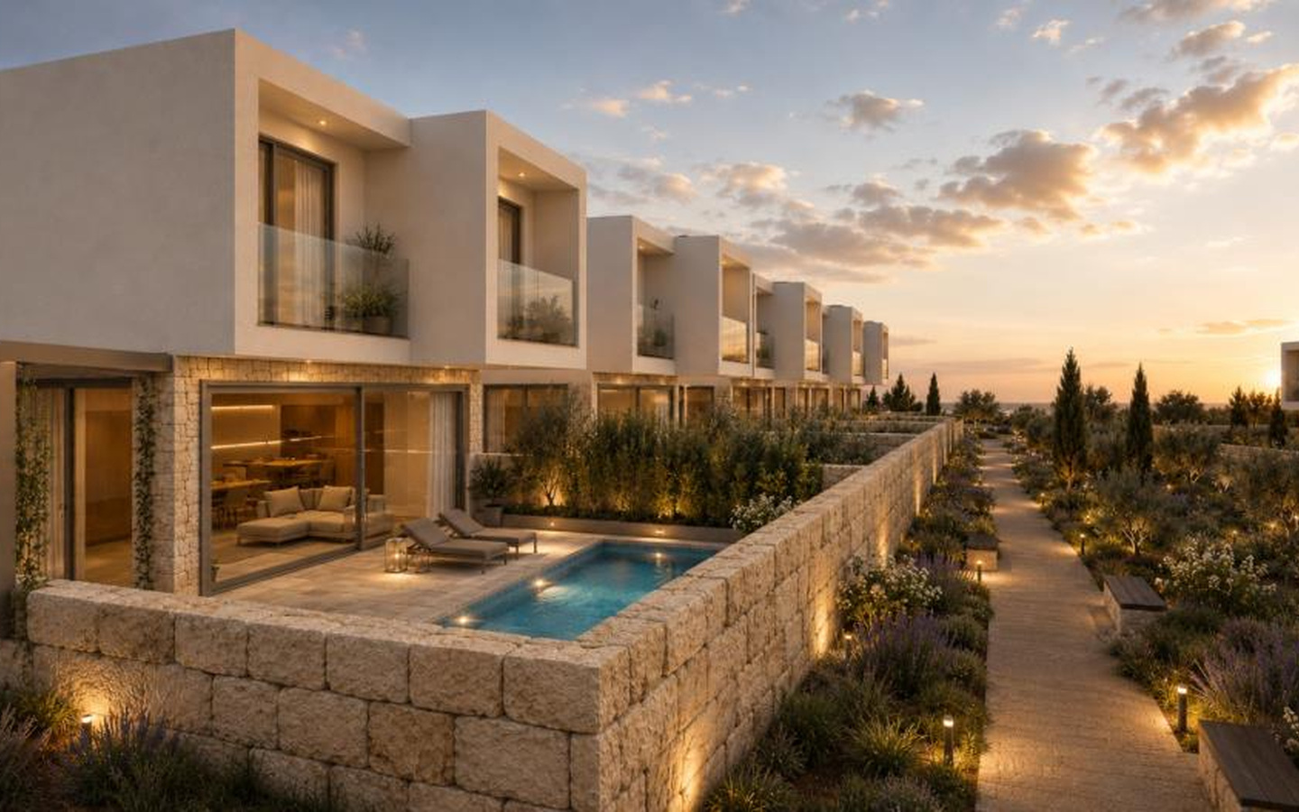 02_Exterior_New-villa-for-sale-paphos-cyprus Contemporary 3-Bedroom Villa with a Calm Mediterranean Aesthetic