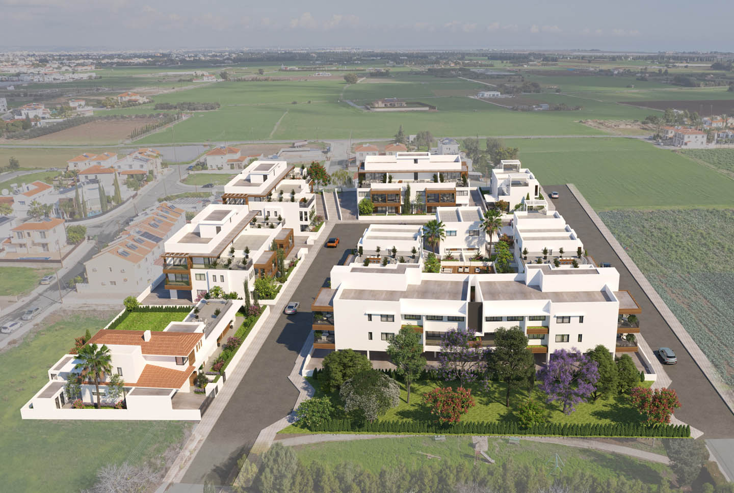 new-modern-apartment-for-sale-larnaca-cyprus1 1-Bedroom Apartment in a Gated Residential Complex with a Pool