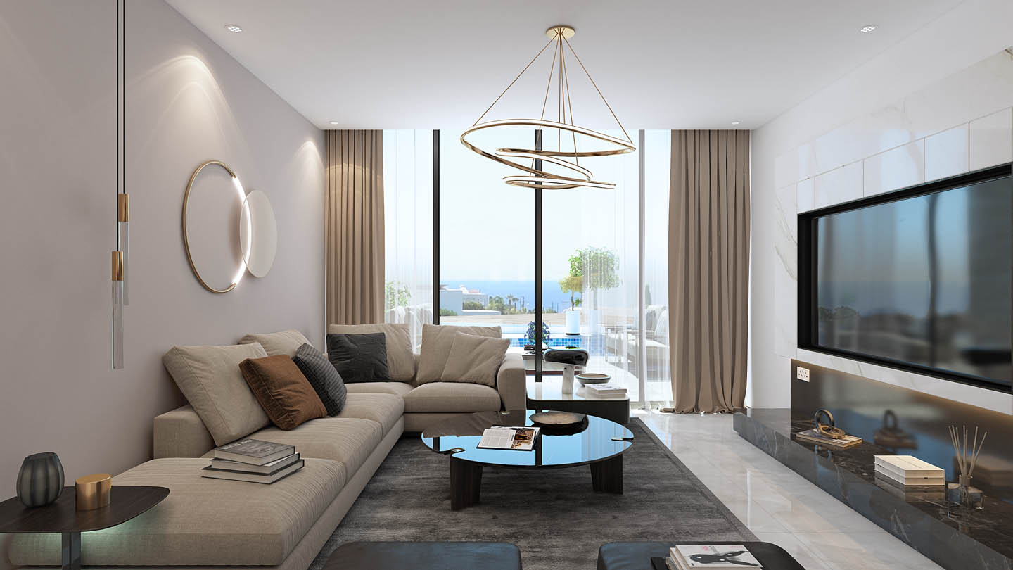 Modern 4-Bedroom Villa with a Private Pool and Sea View