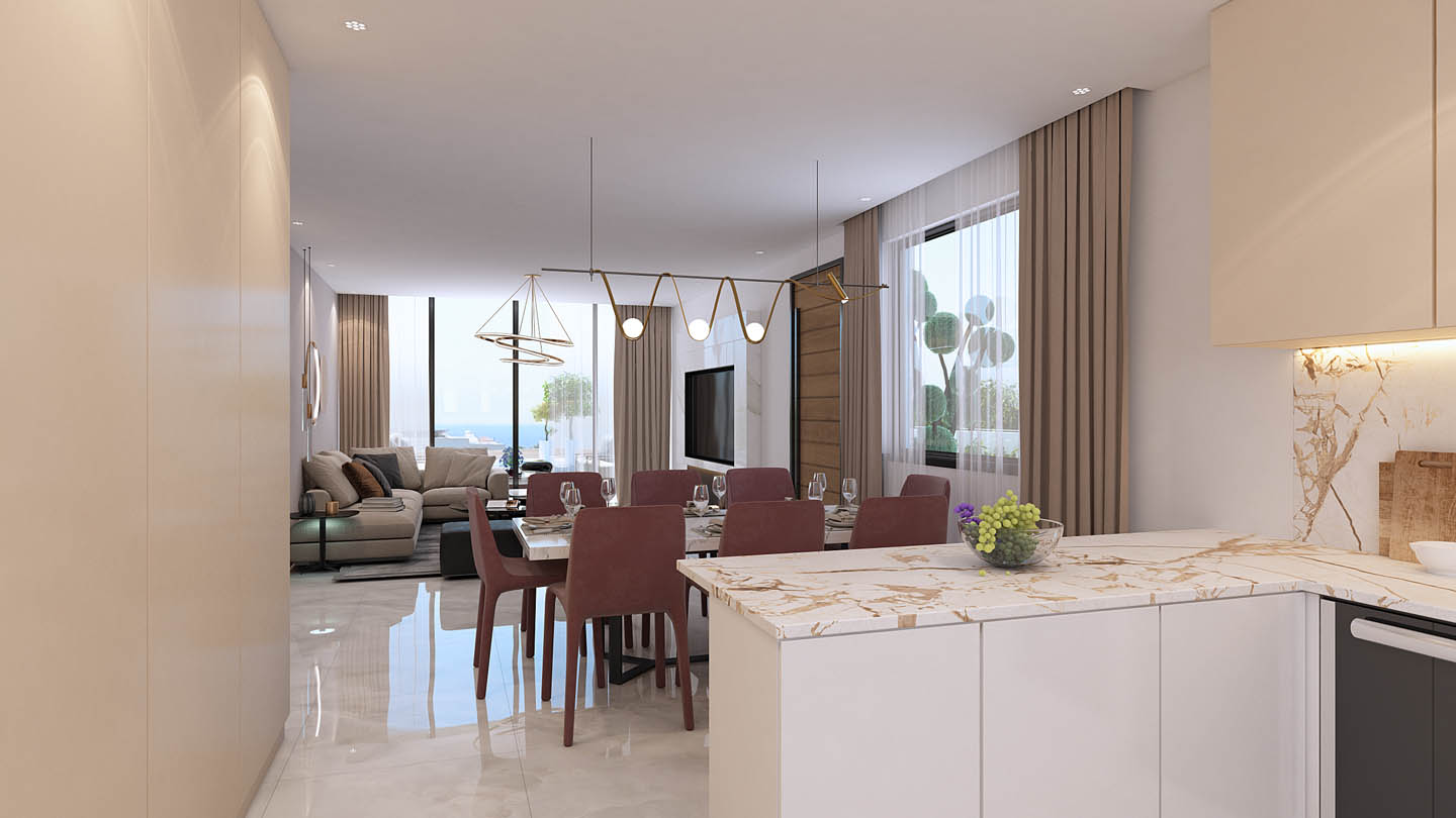 Modern 4-Bedroom Villa with a Private Pool and Sea View