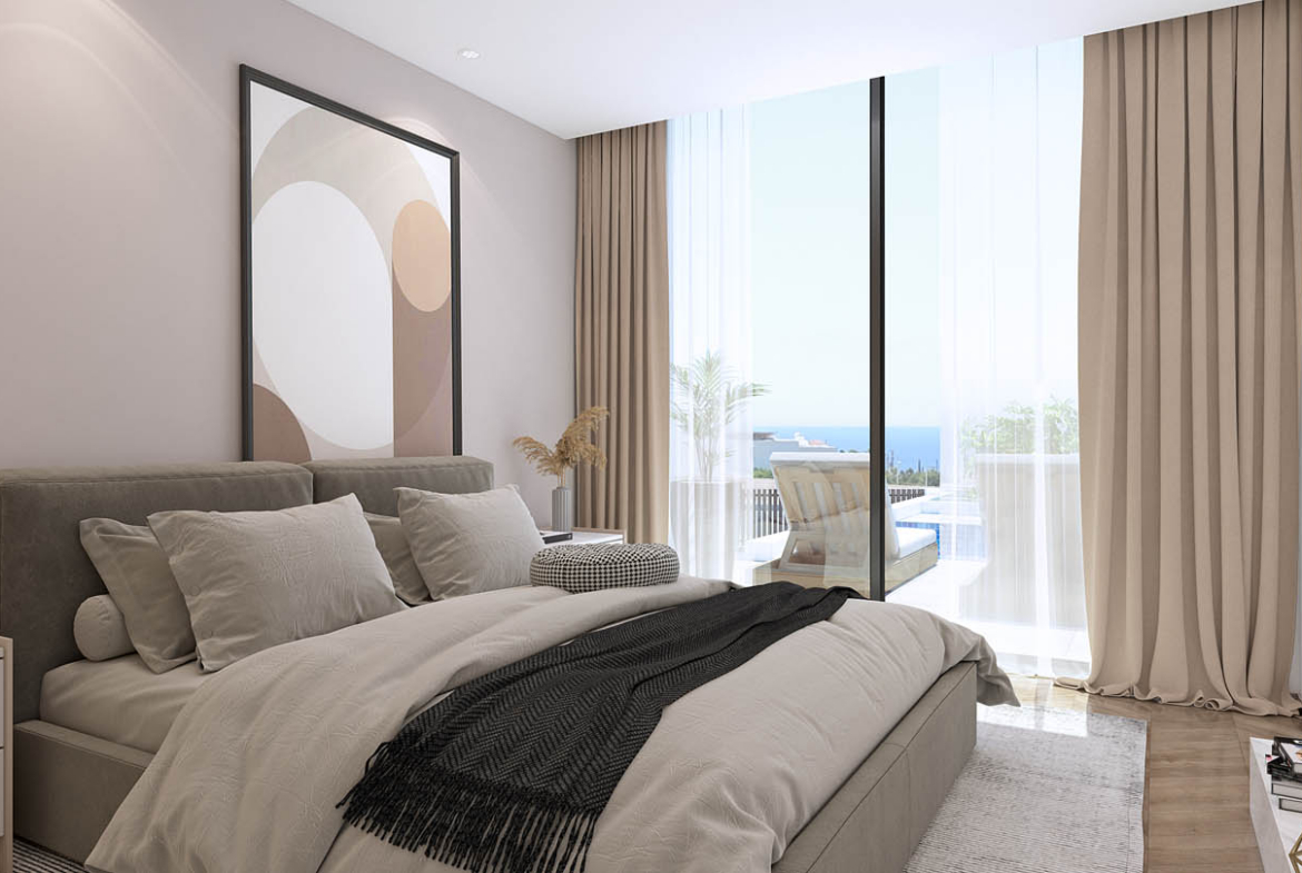 Modern 4-Bedroom Villa with a Private Pool and Sea View