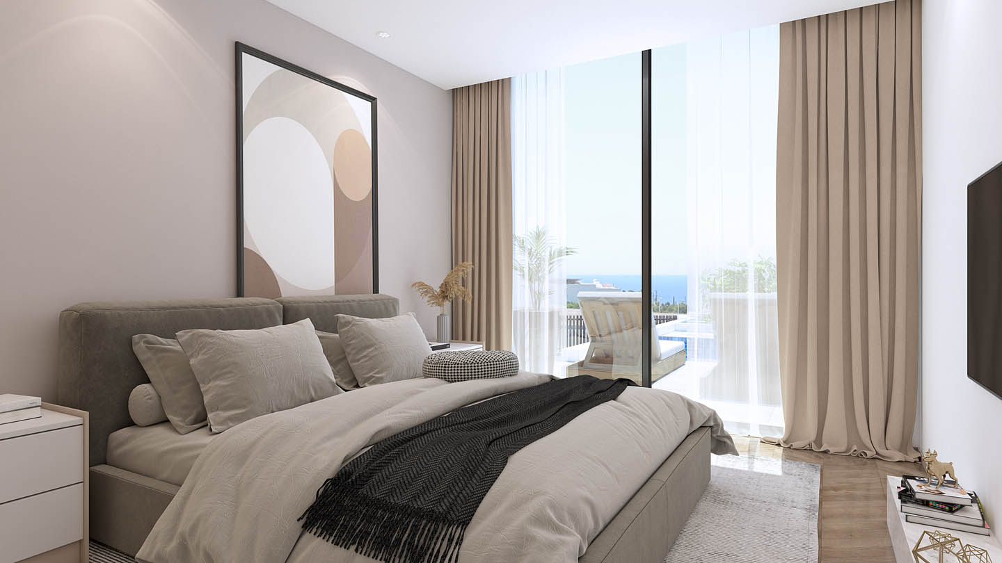 Modern 4-Bedroom Villa with a Private Pool and Sea View