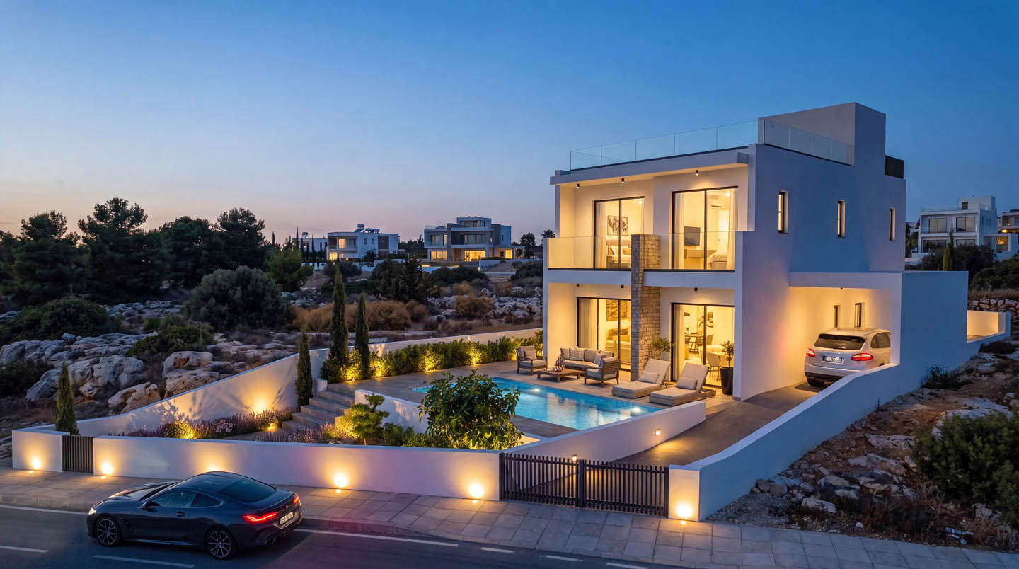 Modern 4-Bedroom Villa with a Private Pool and Sea View