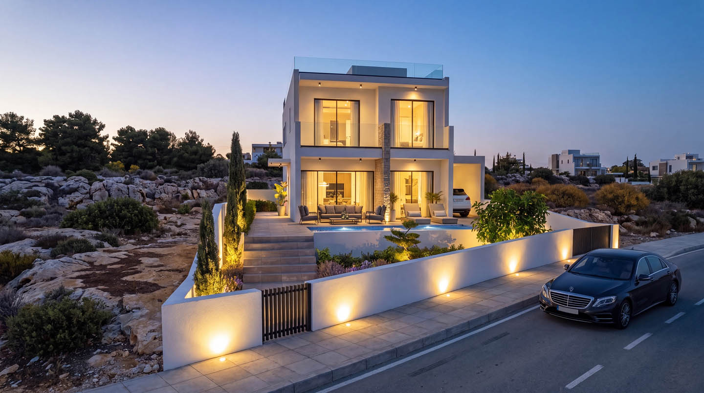 Modern 4-Bedroom Villa with a Private Pool and Sea View