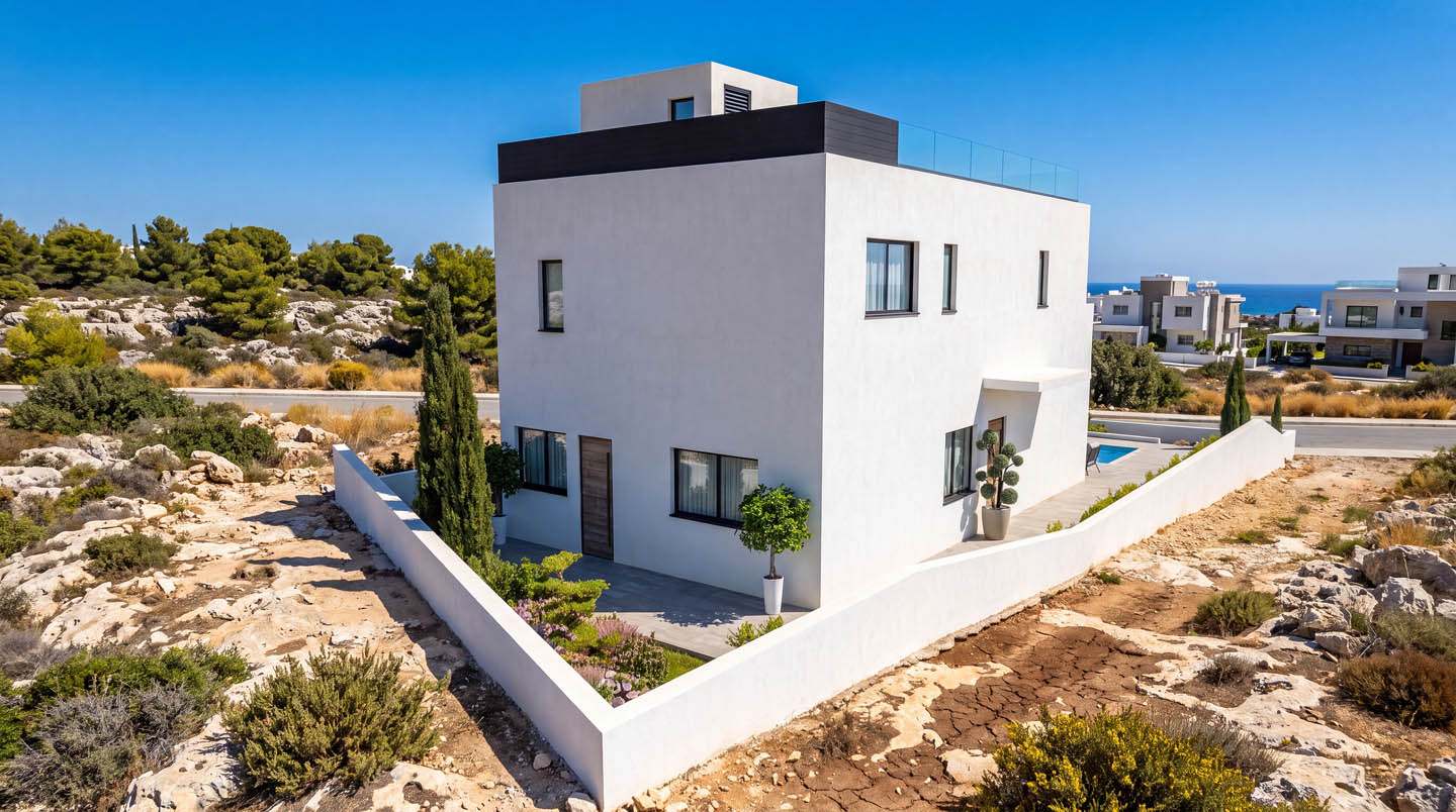 Modern 4-Bedroom Villa with a Private Pool and Sea View