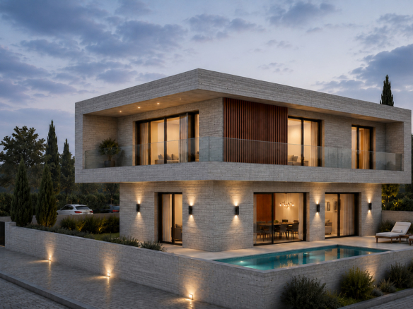 Elegant Contemporary 3-Bedroom Villa with a Private Garden