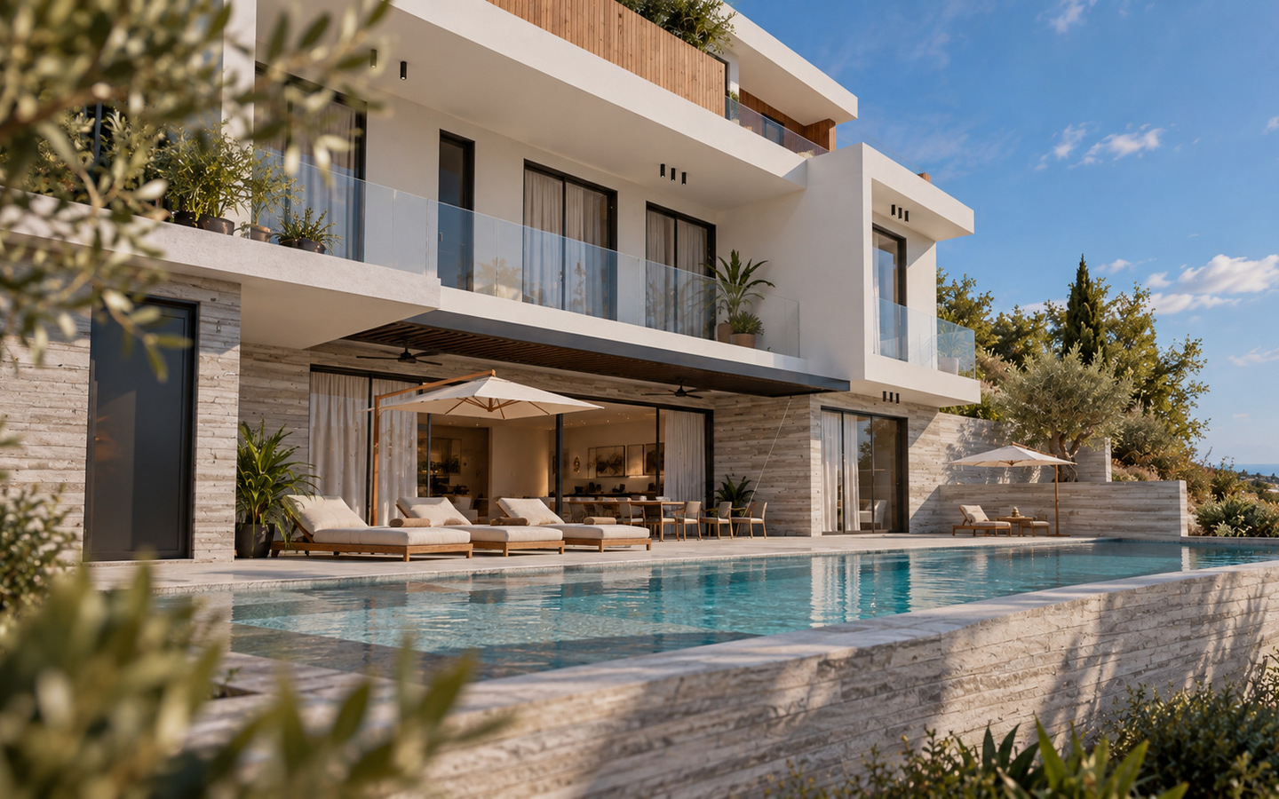 Luxury 4-Bedroom Villa on a Picturesque Hillside