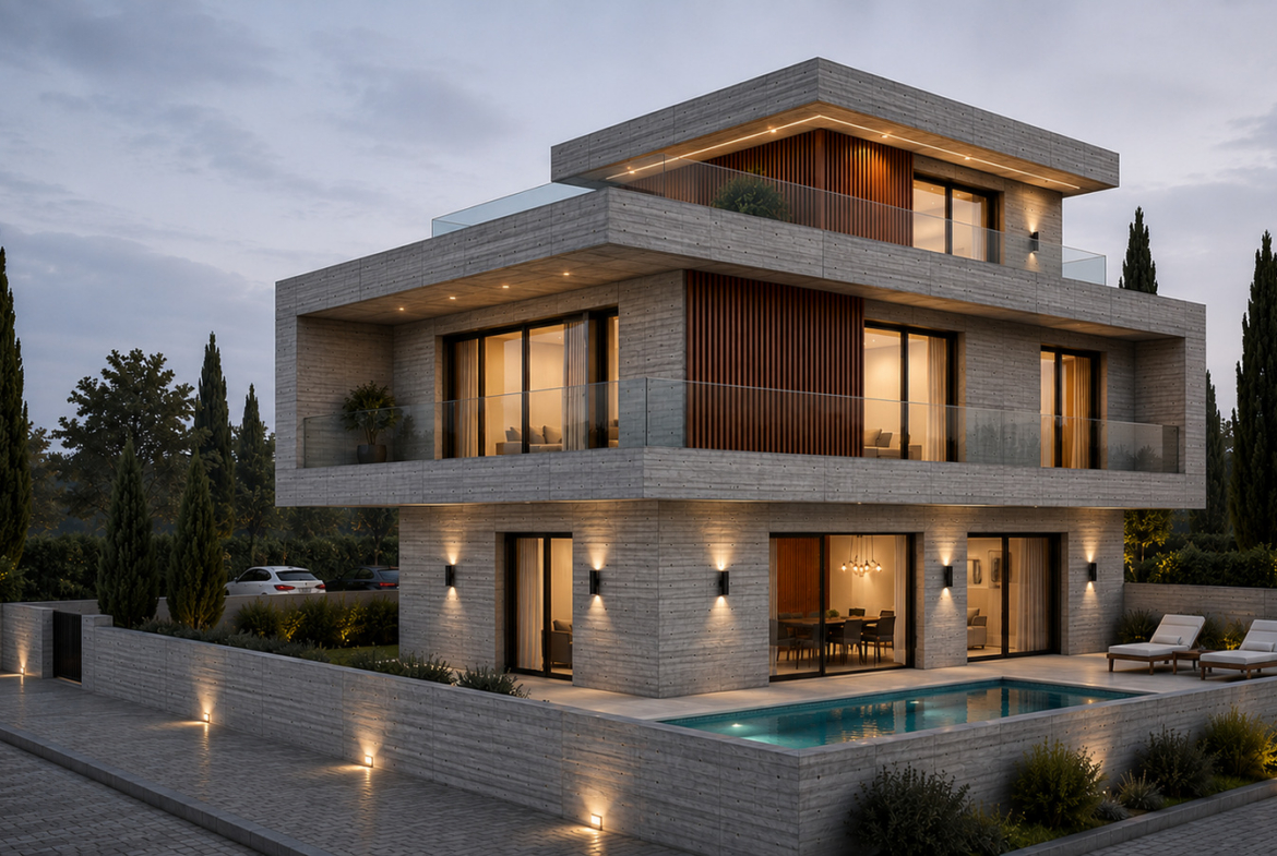 Elegant Contemporary 3-Bedroom Villa with a Private Garden