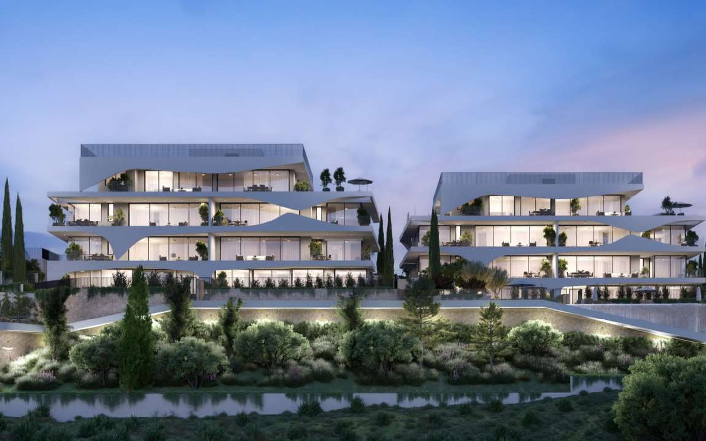 3-bedroom ground-floor apartment with a private garden and terrace.