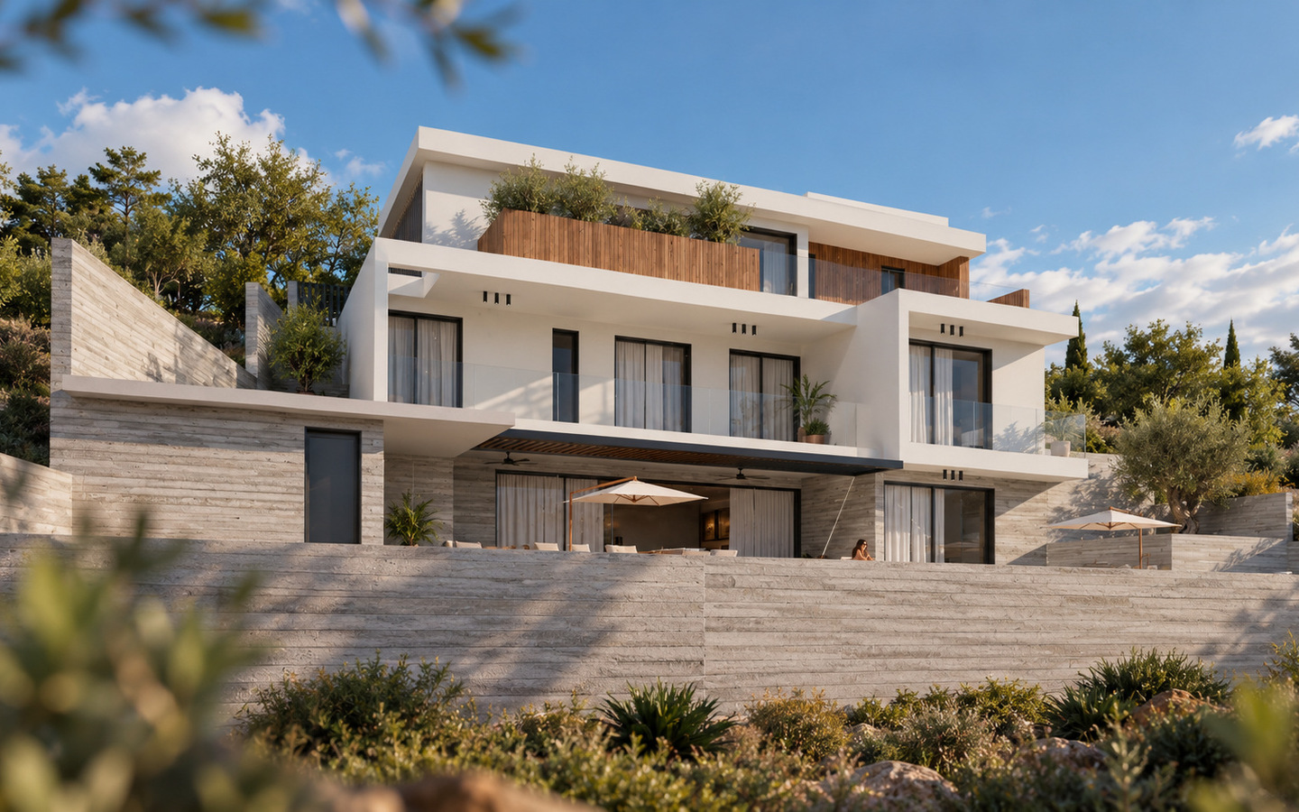 Luxury 4-Bedroom Villa on a Picturesque Hillside
