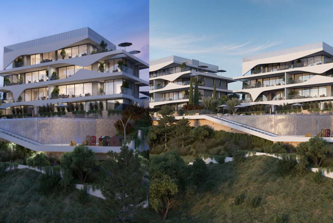 3-bedroom ground-floor apartment with a private garden and terrace.