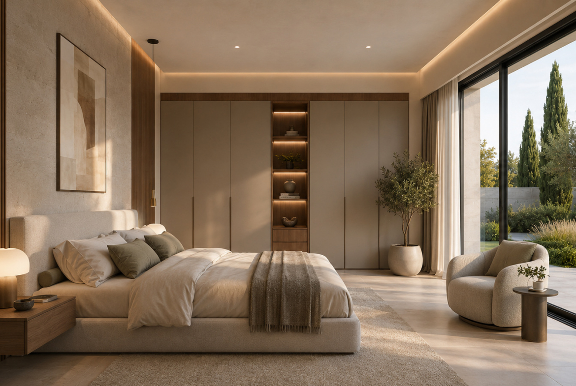Elegant Contemporary 3-Bedroom Villa with a Private Garden