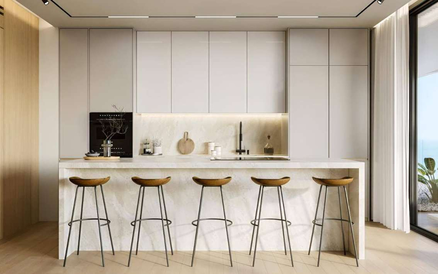 3-bedroom ground-floor apartment with a private garden and terrace.