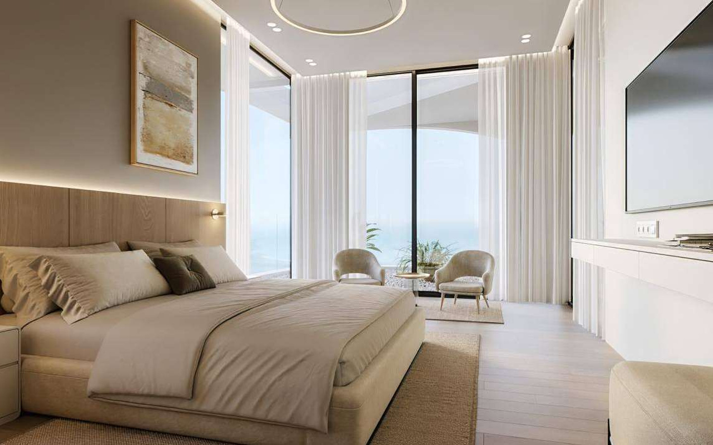 3-bedroom ground-floor apartment with a private garden and terrace.