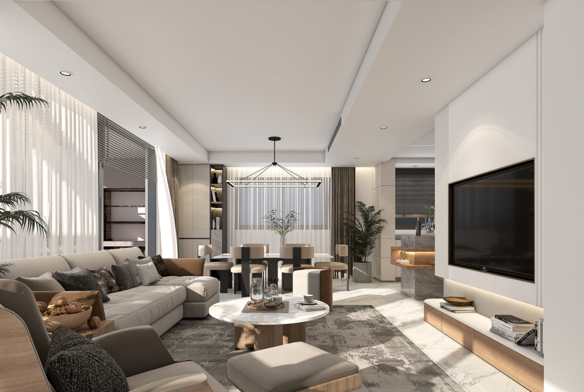 Three-bedroom penthouse with spacious roof terrace