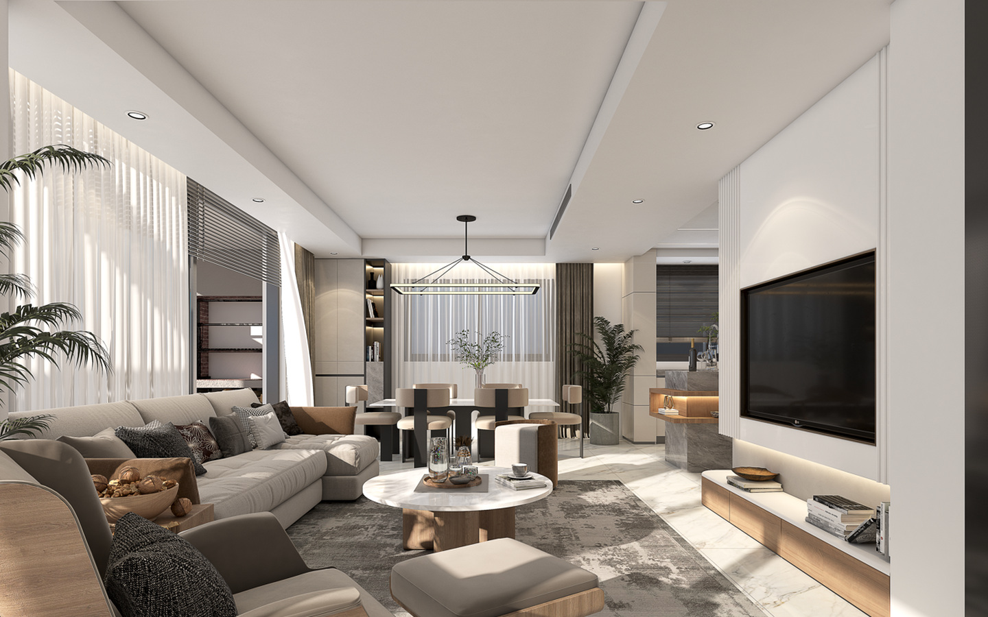 Three-bedroom penthouse with spacious roof terrace