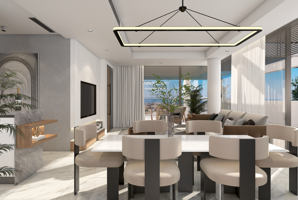 Three-bedroom penthouse with spacious roof terrace