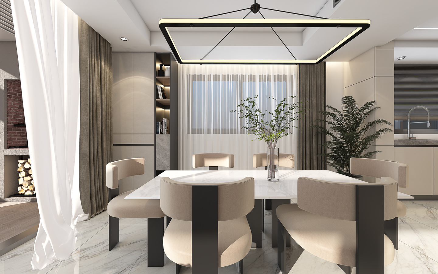 Three-bedroom penthouse with spacious roof terrace