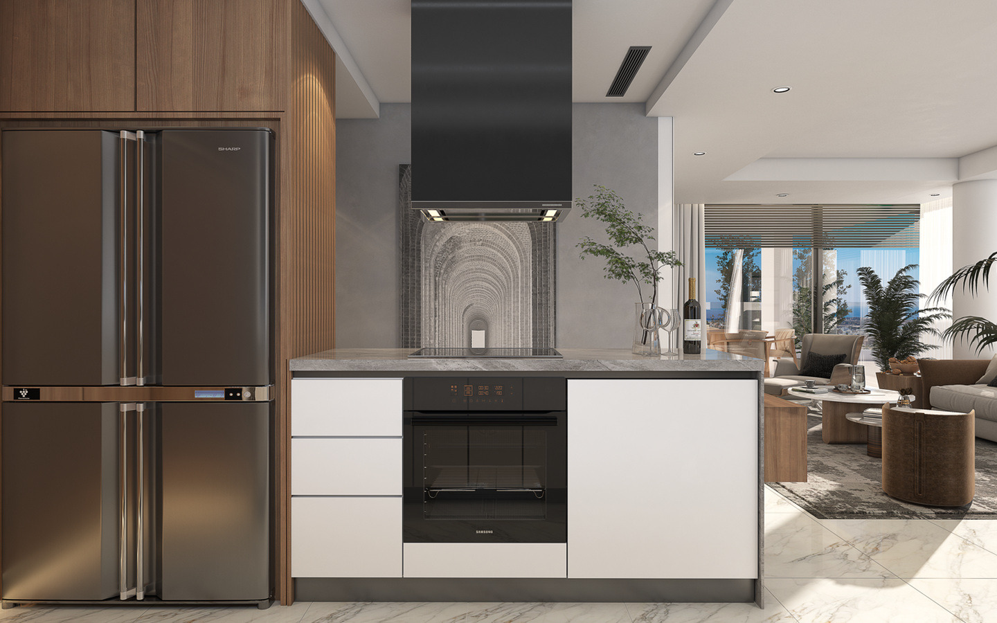 Three-bedroom penthouse with spacious roof terrace